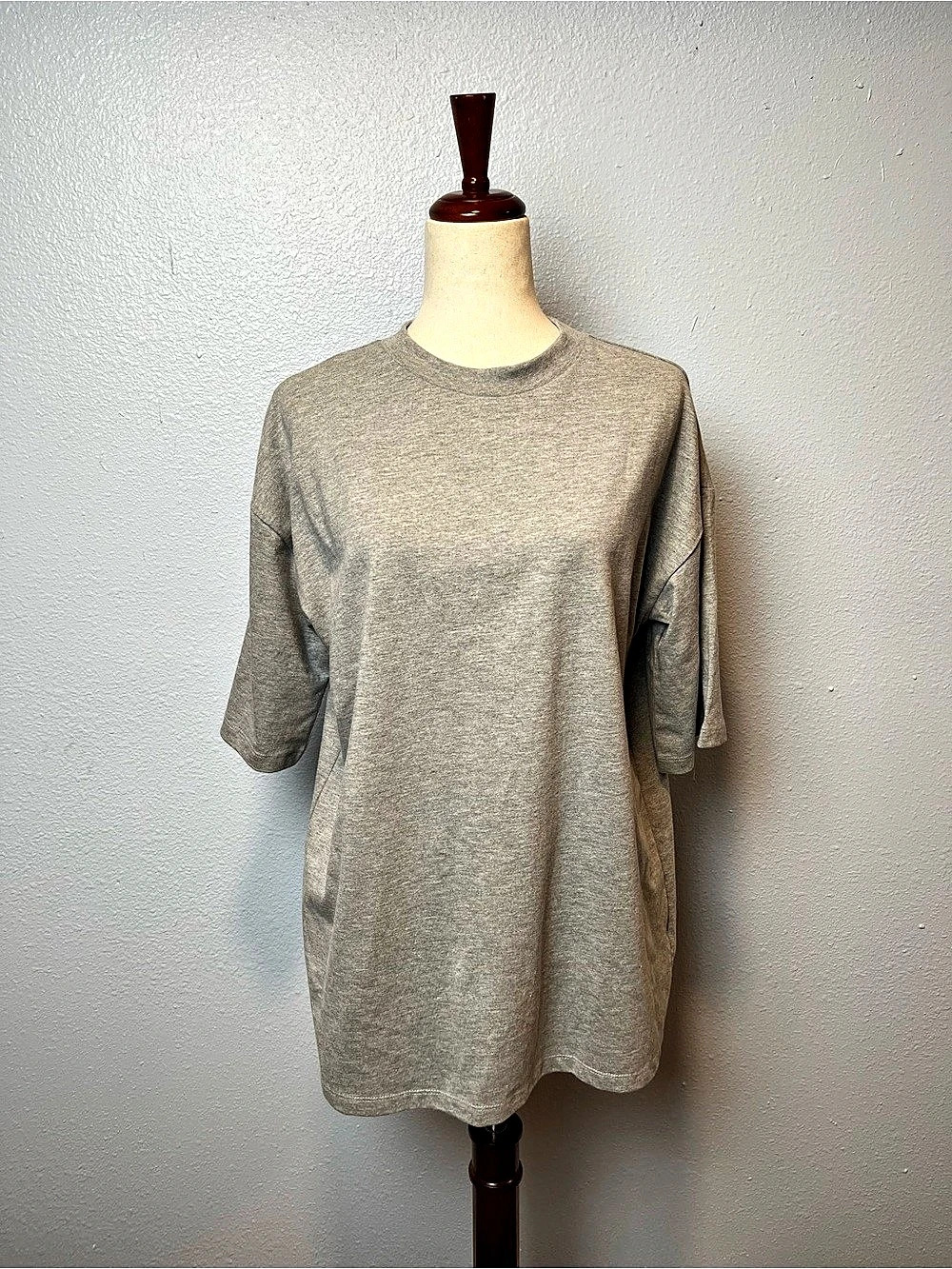 NWT Topshop Oversized Drop Shoulder Tee Gray Size XS